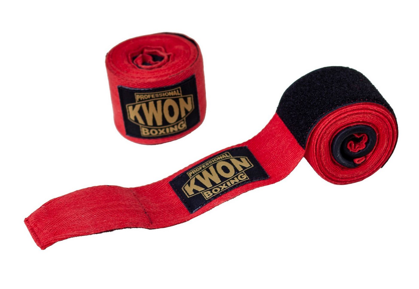 KWON Boxbandagen Premium Gel Box-Bandage unelastisch Boxen Handbandagen Faustbandagen (3,5 m, Paar), Profi Qualität für Wettkampf und Training, schwarz oder rot, 350 cm Bild 5
