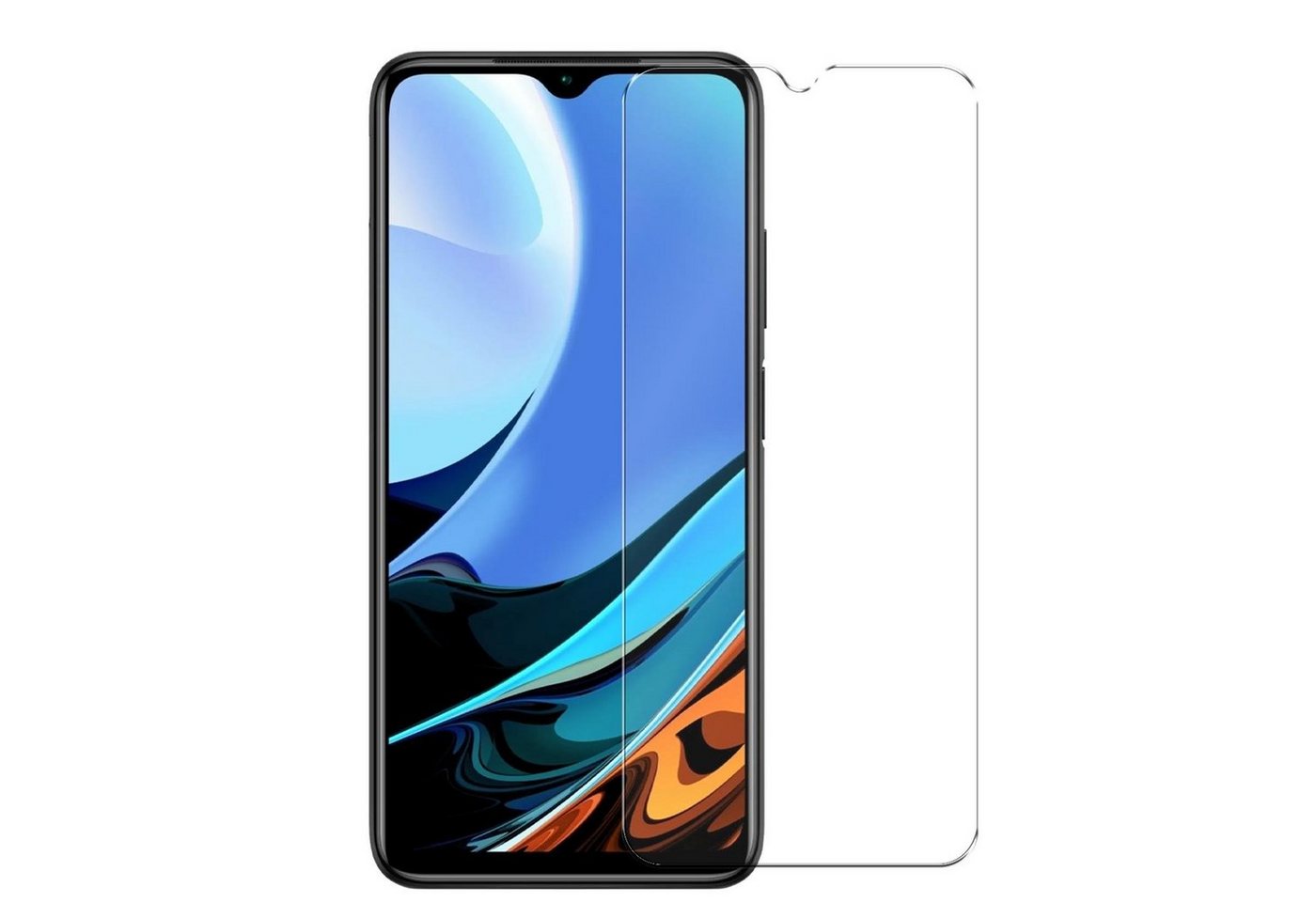 CoolGadget Schutzfolie Panzerfolie für Xiaomi Redmi 9T, (9H Härtegrad, 2x Schutzglas, 1xReinigungset), Displayfolie Panzer Schutzfolie 2 Stück für Redmi 9T Glas Folie Bild 2