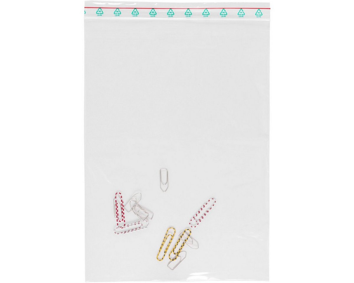 FOLDERSYS Versandkarton Druckverschlussbeutel 120x80mm transparent VE=100 Stück Bild 3