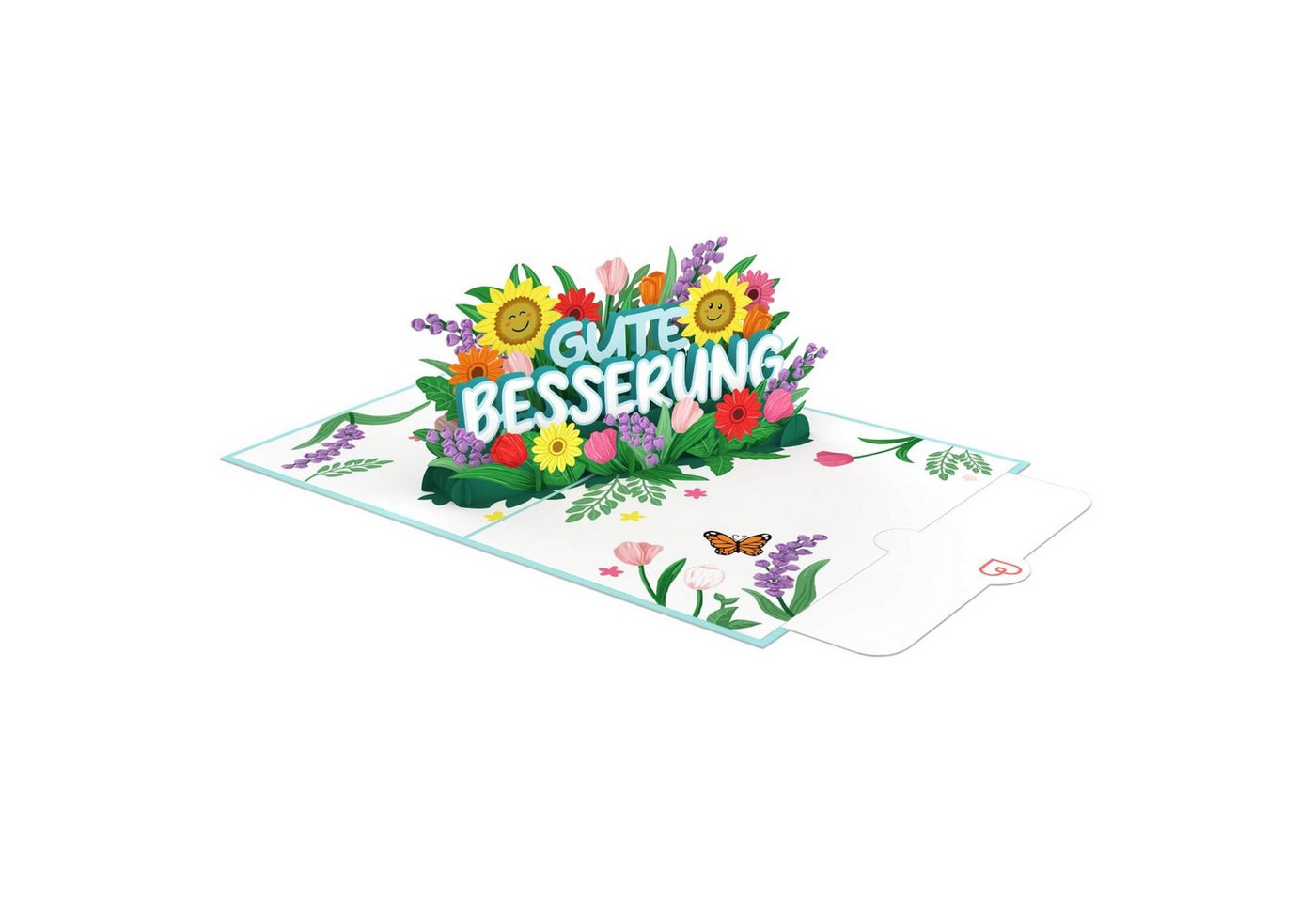 papercrush Genesungskarte Gute Besserung Pop-Up Karte, Geschenk zur Genesung, Handgemacht Bild 5