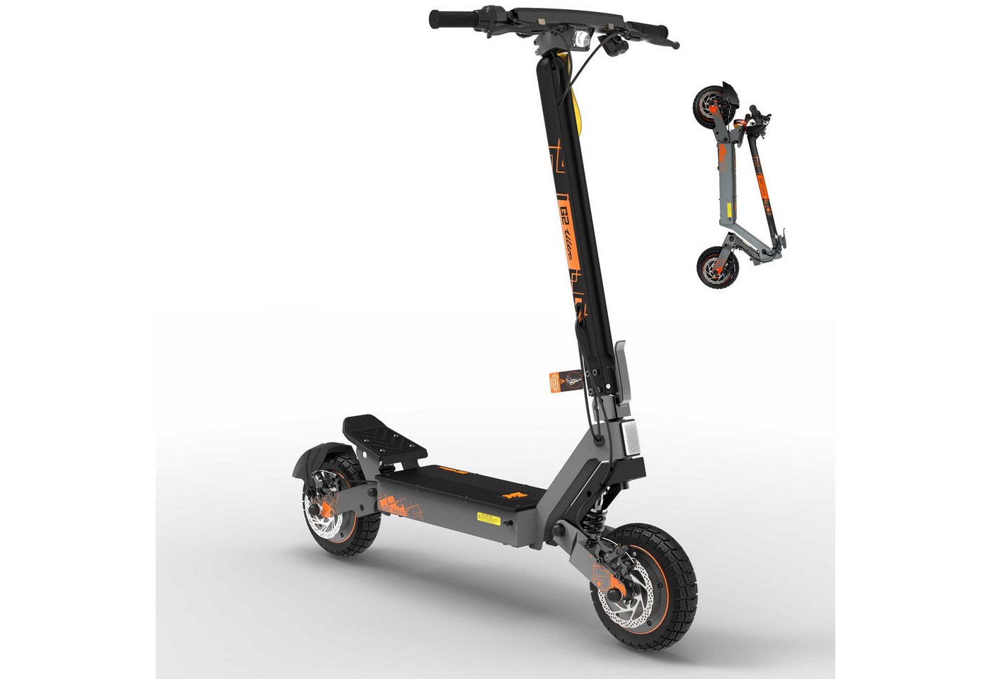 Vankel E-Scooter KuKirin G2 Ultra 864Wh 1600W, 48V 18Ah Max.50 km/h 55Km, Keine Straßenzulassung: ausschließlich auf Privatgelände verwenden