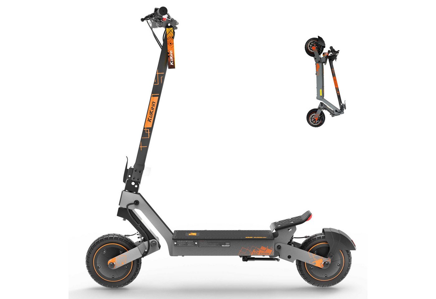Vankel E-Scooter KuKirin G2 Ultra 864Wh 1600W, 48V 18Ah Max.50 km/h 55Km, Keine Straßenzulassung: ausschließlich auf Privatgelände verwenden Bild 2