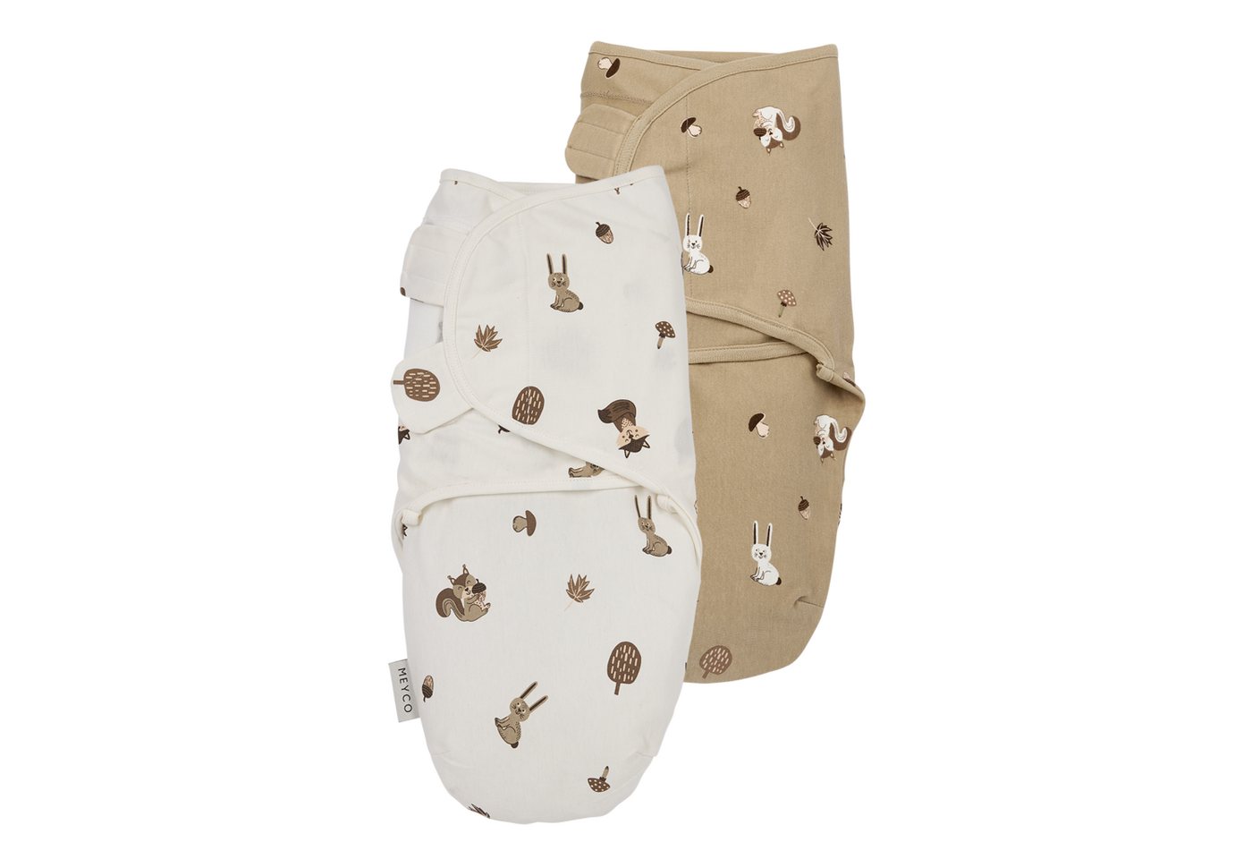 Meyco Baby Pucksack Forest Animals Sand (2 tlg., 0-3 maanden - 2-Pack), 0-3 maanden - 2-Pack Bild 3
