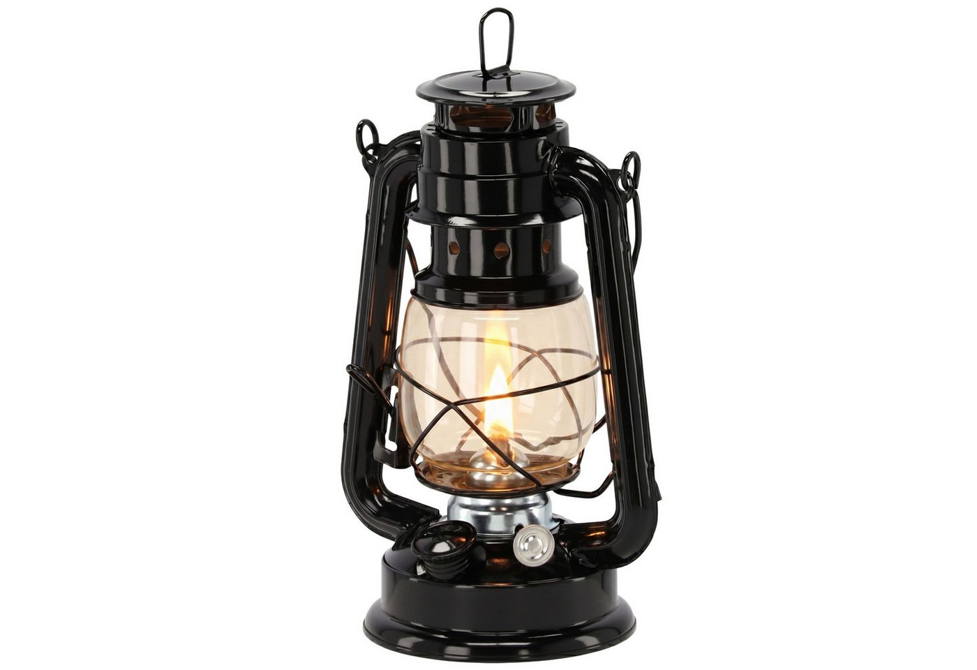 Sarcia.eu Laterne Schwarze Retro-Petroleumlampe, Metalllaterne, 28 cm