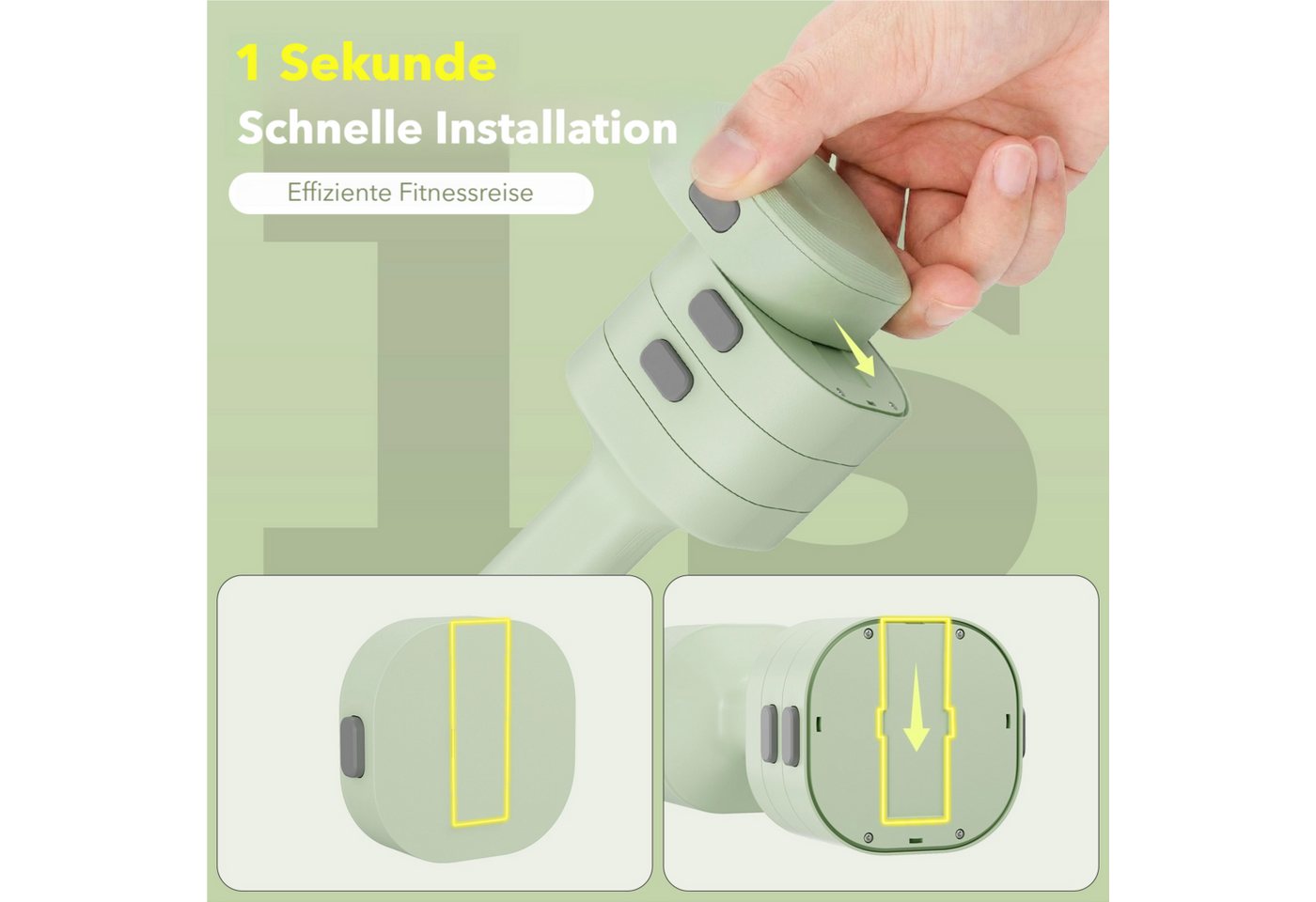 TLGREEN Hantel Hanteln Set,Verstellbare Hanteln für Zuhause, (4 Gewichtsstufen(1-2.5kg), Hantelset für Home Gym Bild 2