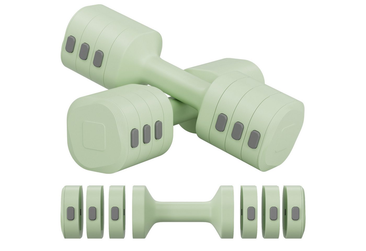 TLGREEN Hantel Hanteln Set,Verstellbare Hanteln für Zuhause, (4 Gewichtsstufen(1-2.5kg), Hantelset für Home Gym Bild 4