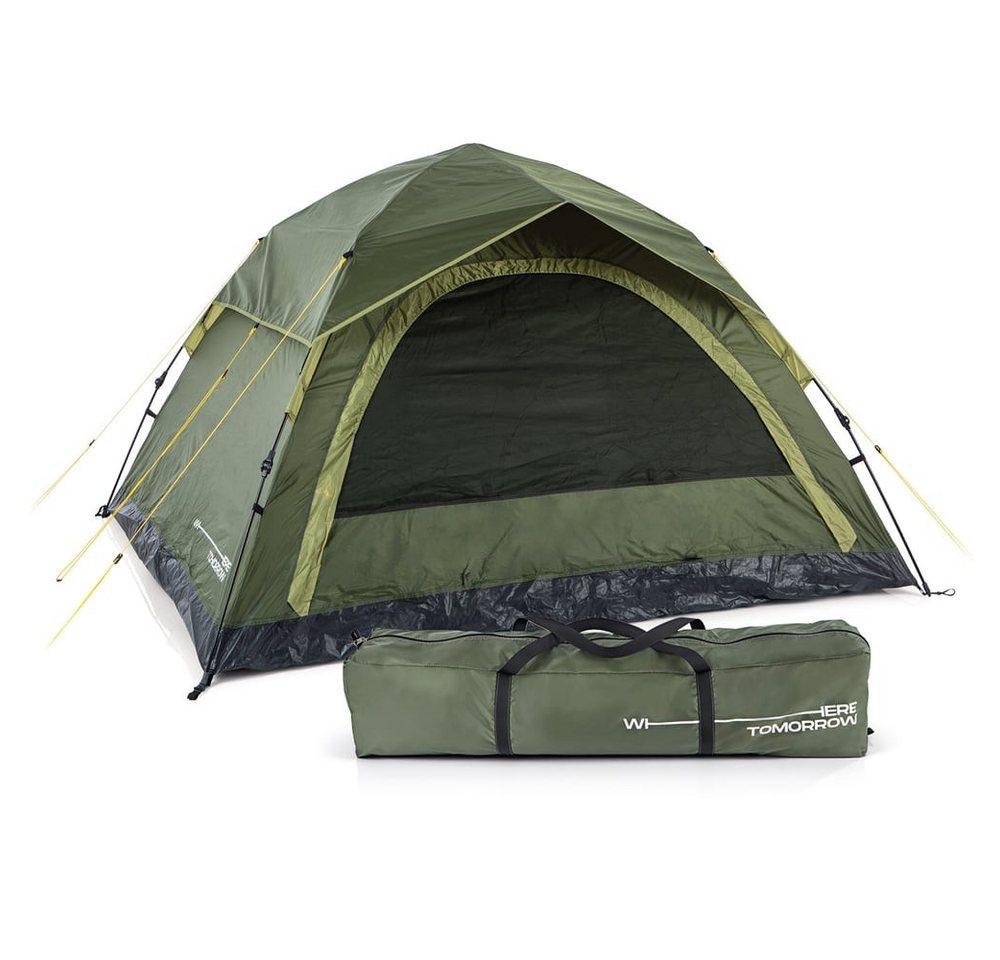 Lumaland Wurfzelt Pop Up Zelt für 6 Personen, Wurfzelt mit 10 Sek. Quick-Up Aufbau, (19 tlg), Wetterfestes Camping Zelt Regen, Schnee, Wind, Sand, Moskitonetz Bild 5