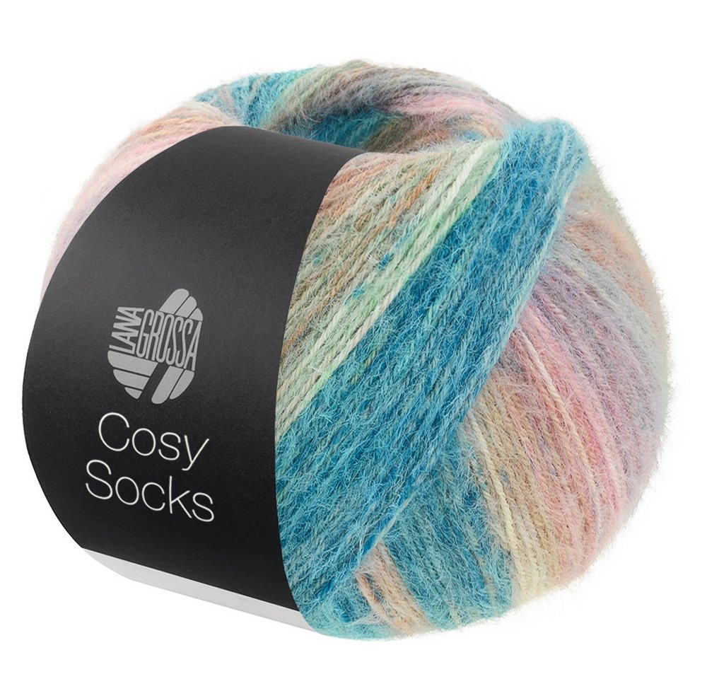 LANA GROSSA Meilenweit 100 g COSY SOCKS DREAM Häkelwolle, 400 m (Flauschige Sockenwolle mit Merinowolle mit besonderem Druckeffekt, 100 g Knäuel Sockenwolle), 100 g Bild 2