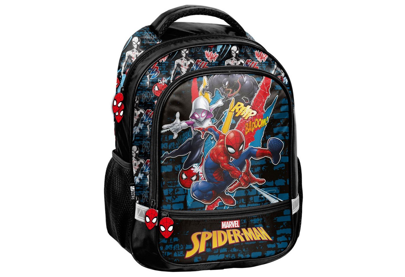 PASO Schulranzen Kinderrucksack/Schulranzen 38 x 28 x 15 cm - Spider-Man - Schwarz Bild 3