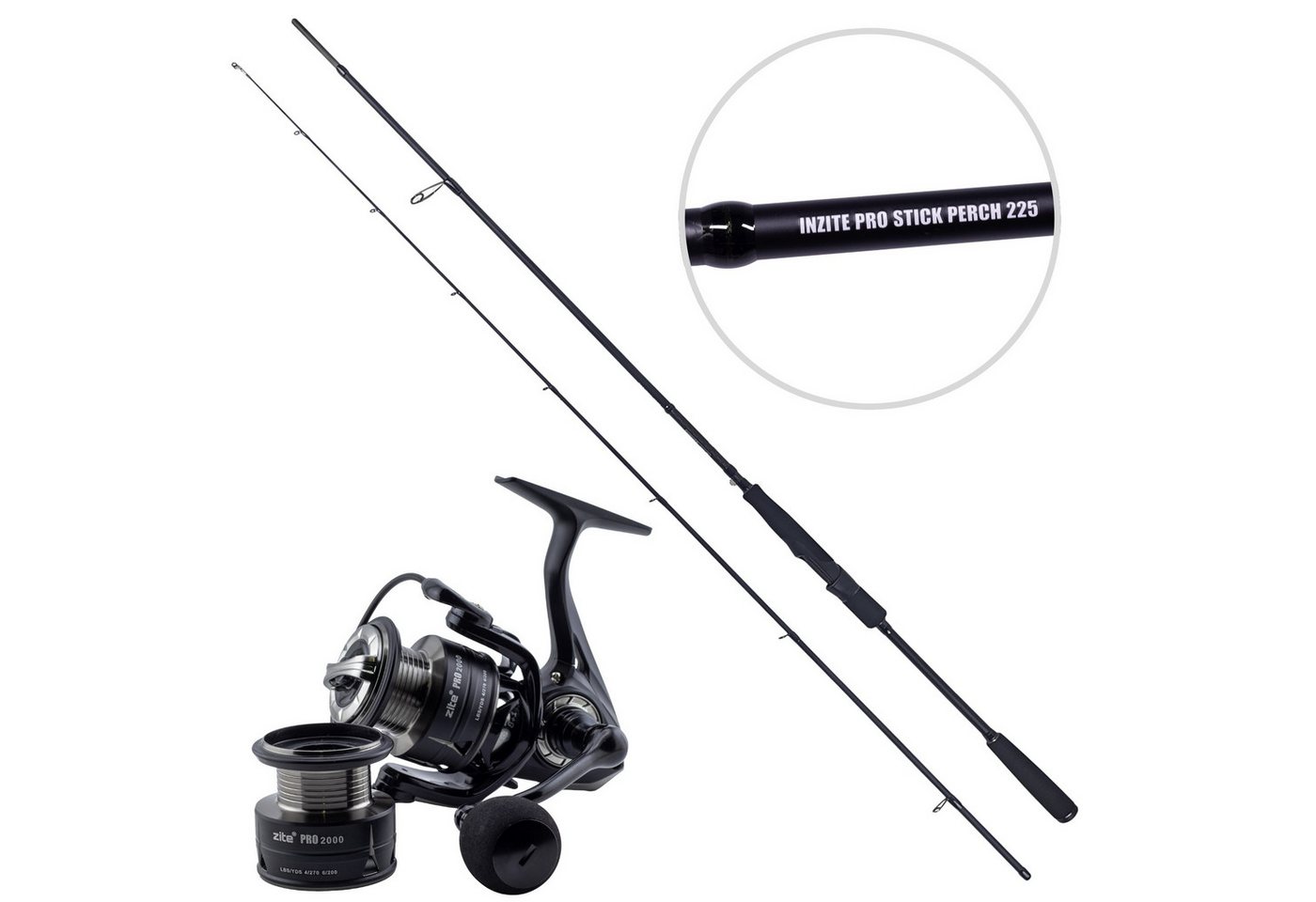 Zite Spinnrute Inzite Pro Stick mit Spinning Reel Pro Set Barsch, Zander & Hecht Bild 4