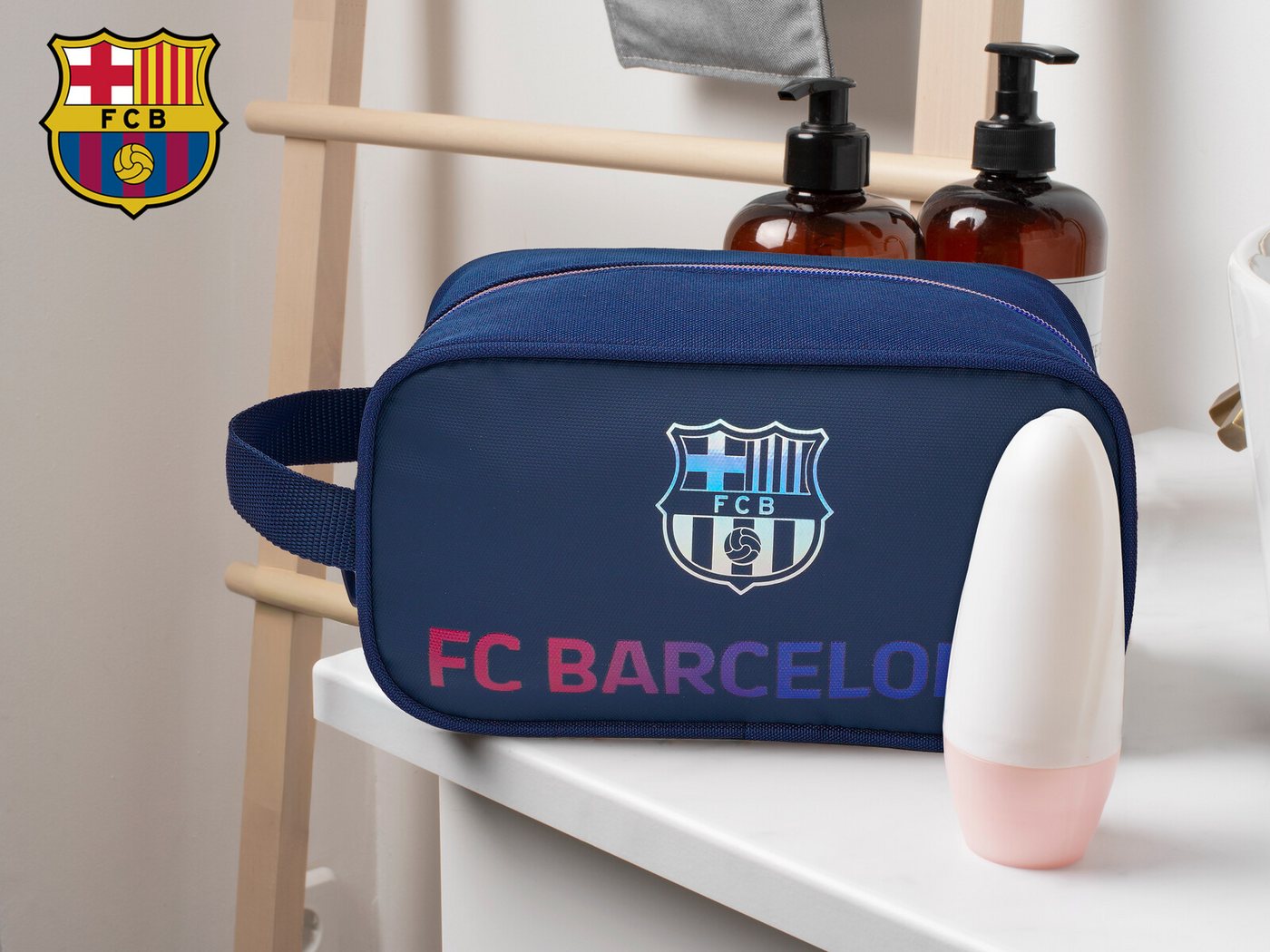 FC Barcelona Federtasche Schlampermäppchen Jumbo Mäppchen Etui mit Trageschlaufe Bild 4