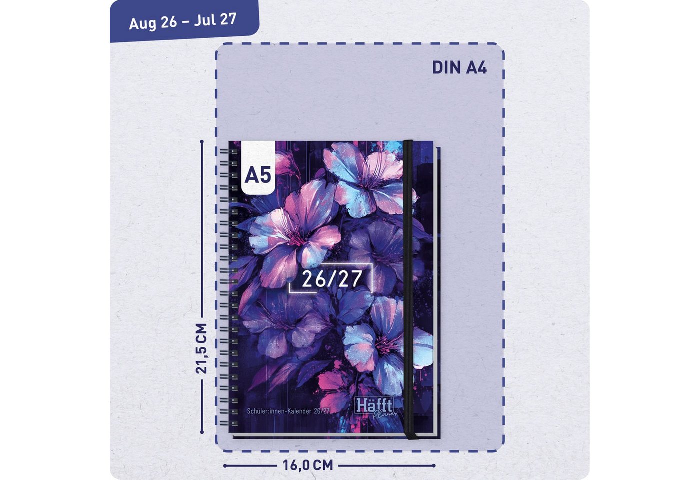 Häfft Schülerkalender PLANER Premium 2026/2027 / A5 Bild 2