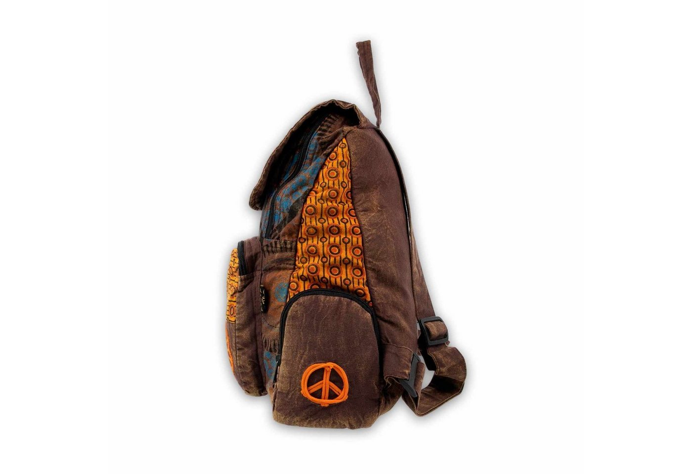 KUNST UND MAGIE Rucksack Kunst und Magie Bunt Hippie Rucksack "Spirale" Stonewashed Nepal Goa Bild 3