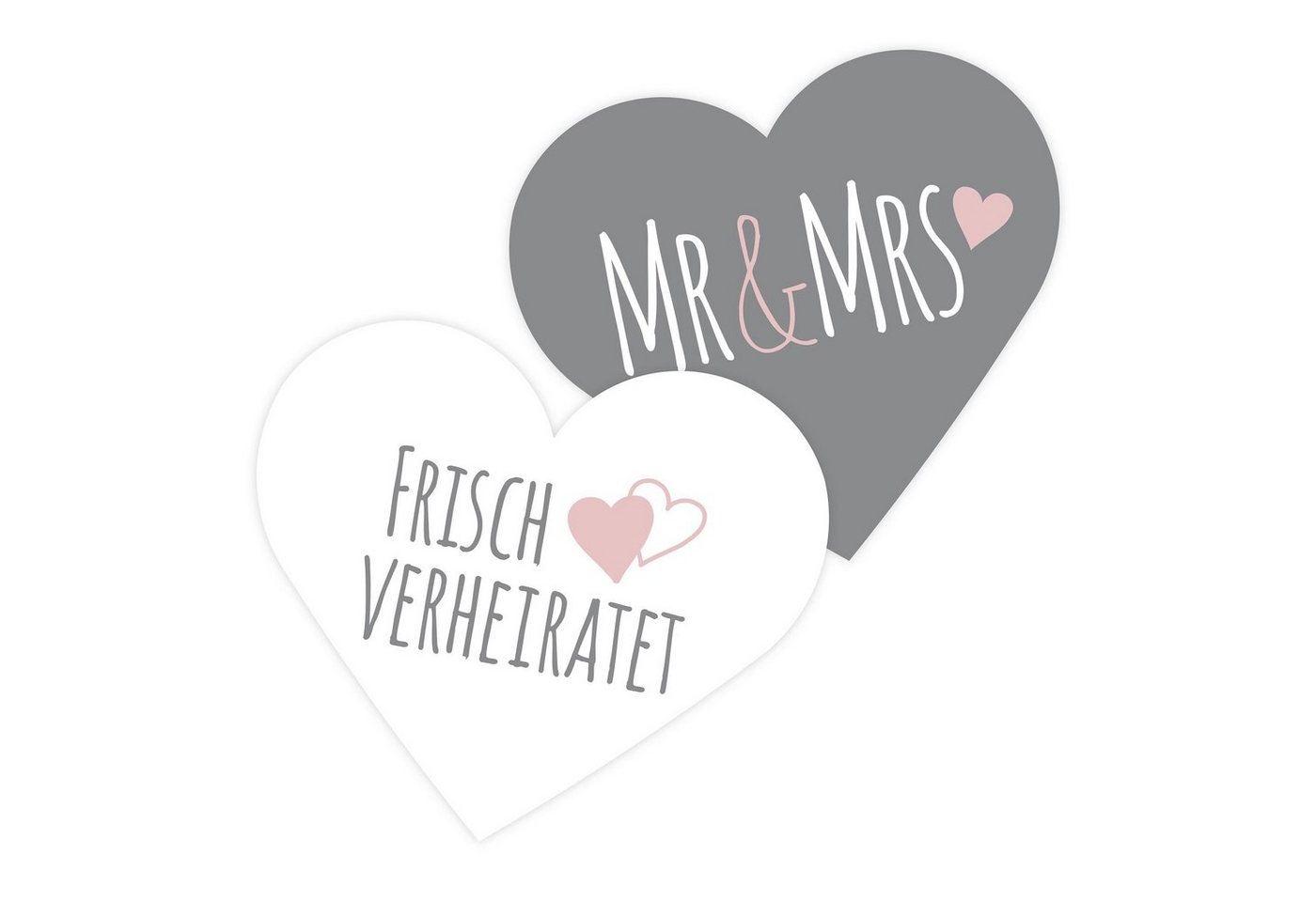 Frau WUNDERVoll Konfetti 100 Konfettiherzen Mr & Mrs