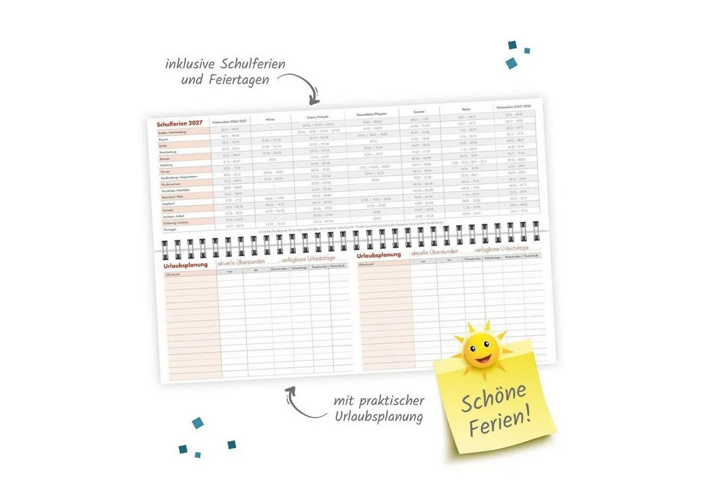 Trötsch Verlag Querkalender TRÖTSCH - Schreibtischquerkalender 2 (eine Woche 2 Seiten) 2027