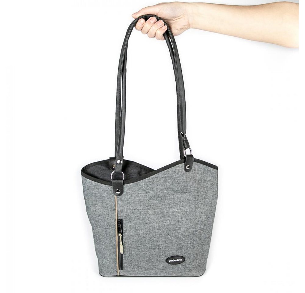 Haberland Fahrradtasche Haberland Lenkertasche Melanie grau - flexible Rucksack-Lenkertasche m