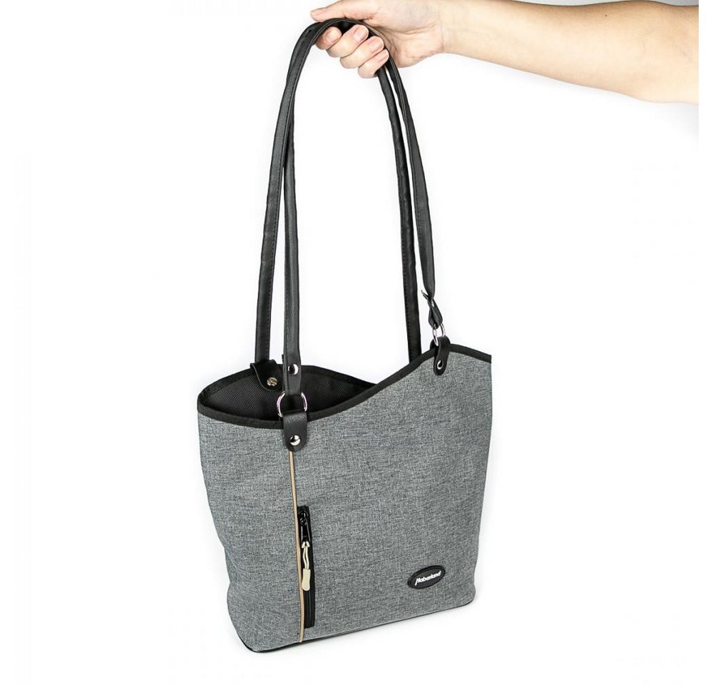 Haberland Fahrradtasche Haberland Lenkertasche Melanie grau - flexible Rucksack-Lenkertasche m Bild 2