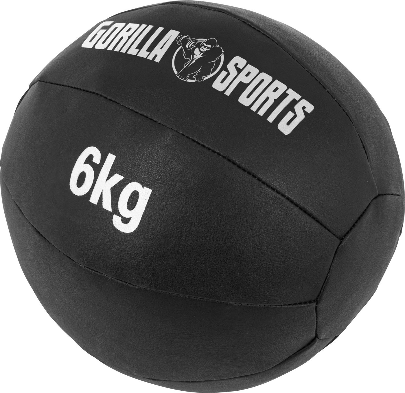 GORILLA SPORTS Medizinball Medizinball aus Leder in Schwarz 1 - 10 kg (1-St) Bild 3