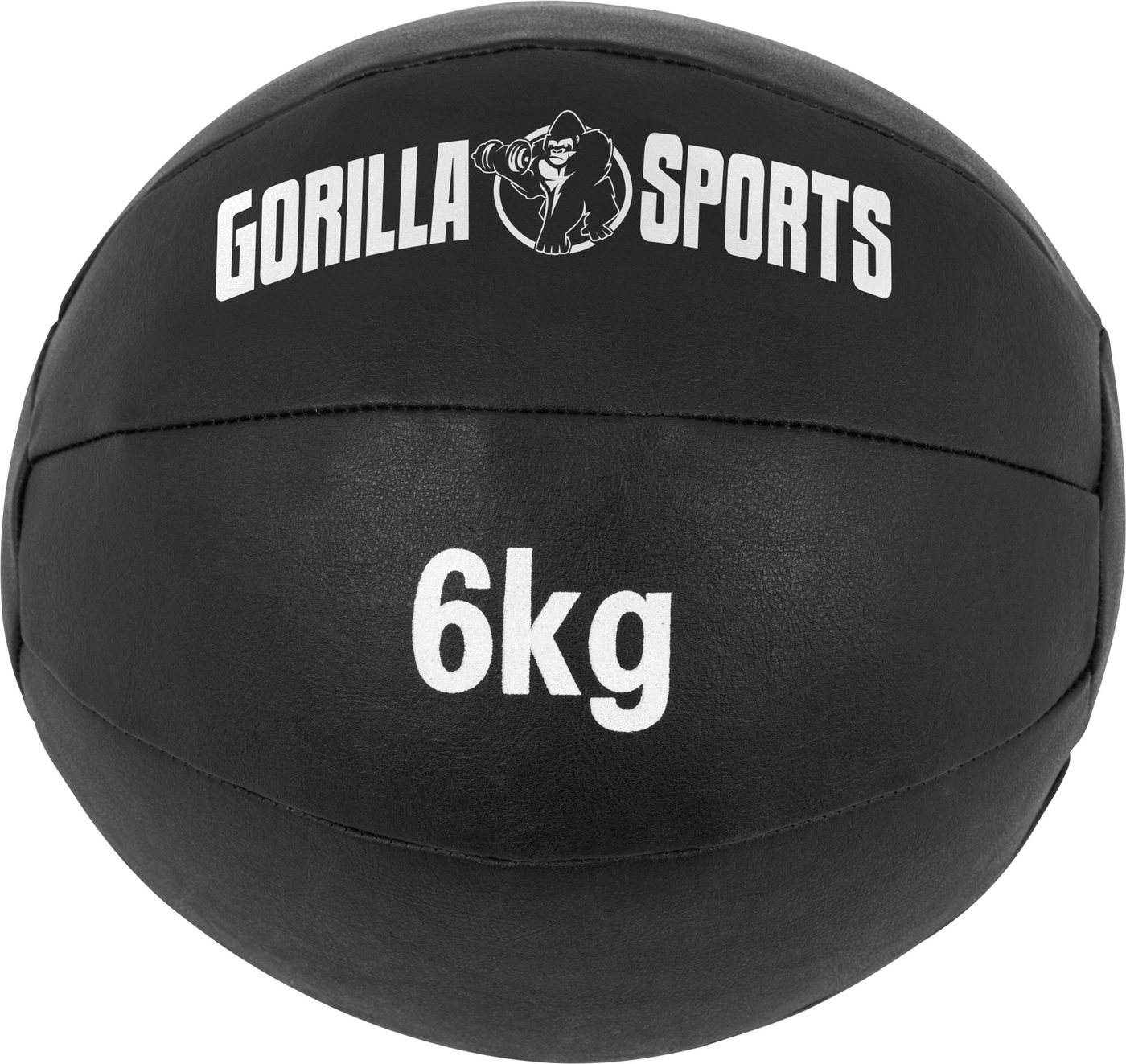 GORILLA SPORTS Medizinball Medizinball aus Leder in Schwarz 1 - 10 kg (1-St) Bild 4
