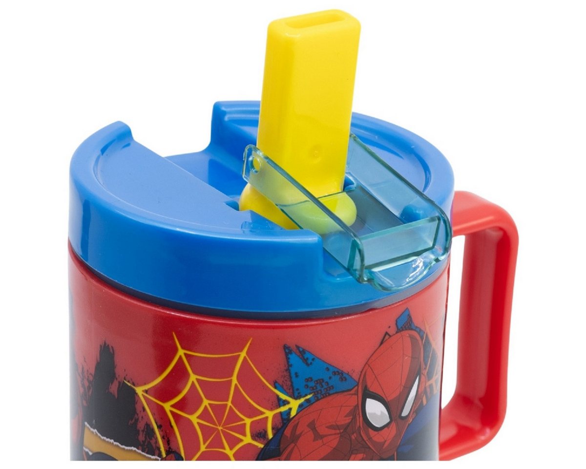 Storline Trinkflasche Spiderman Mikrowellengeeigneter Kunststoffbecher 530 ml Schraubdeckel Bild 2