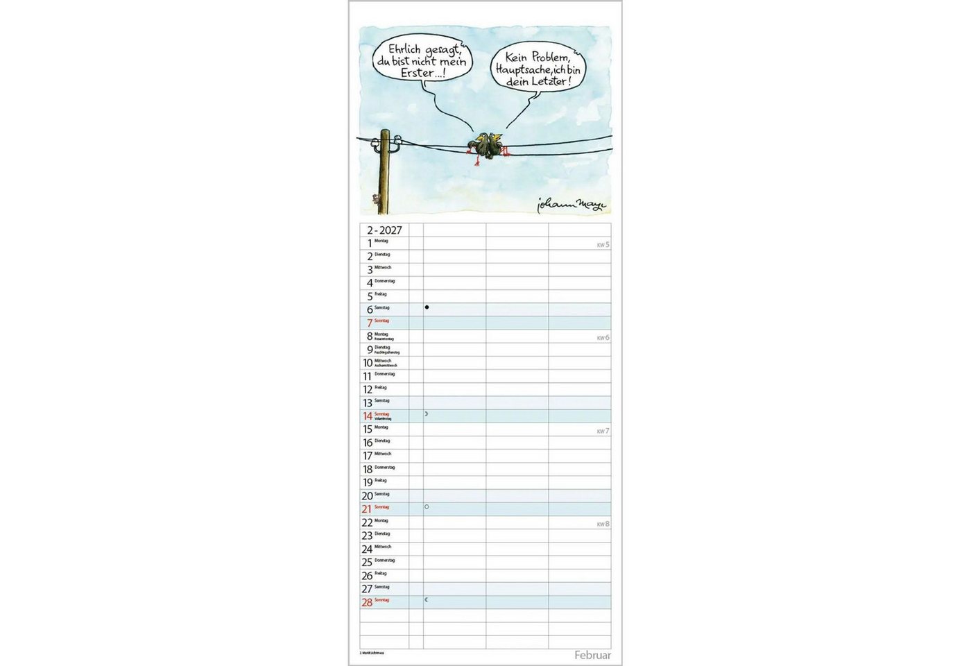 Korsch Verlag Wandkalender Timer für 2 2027