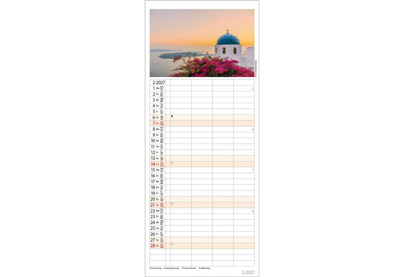 Korsch Verlag Wandkalender Familienplaner Maritim 2027 Bild 3