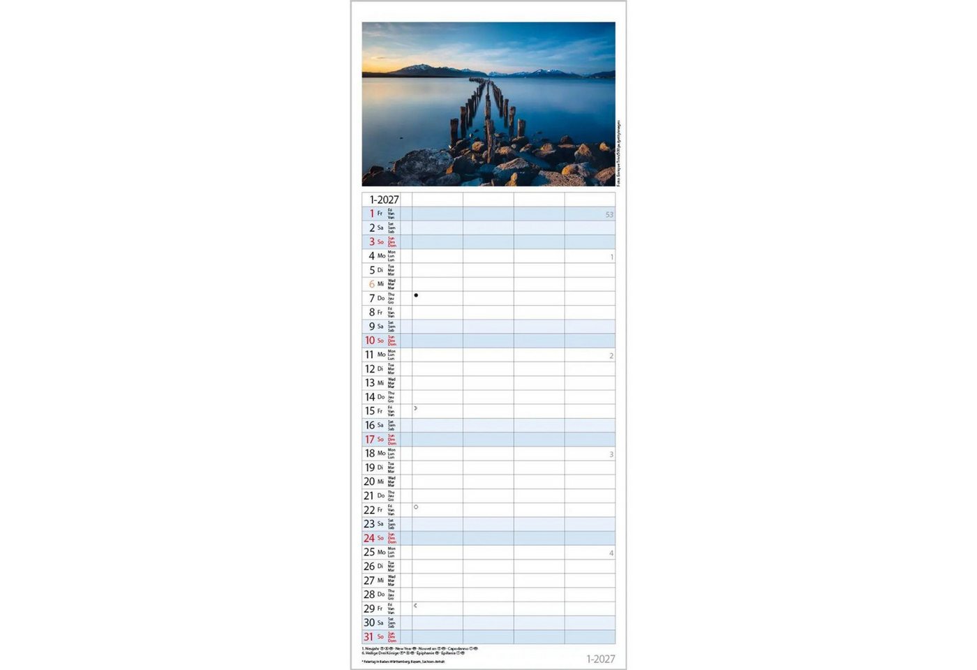 Korsch Verlag Wandkalender Familienplaner Maritim 2027 Bild 5