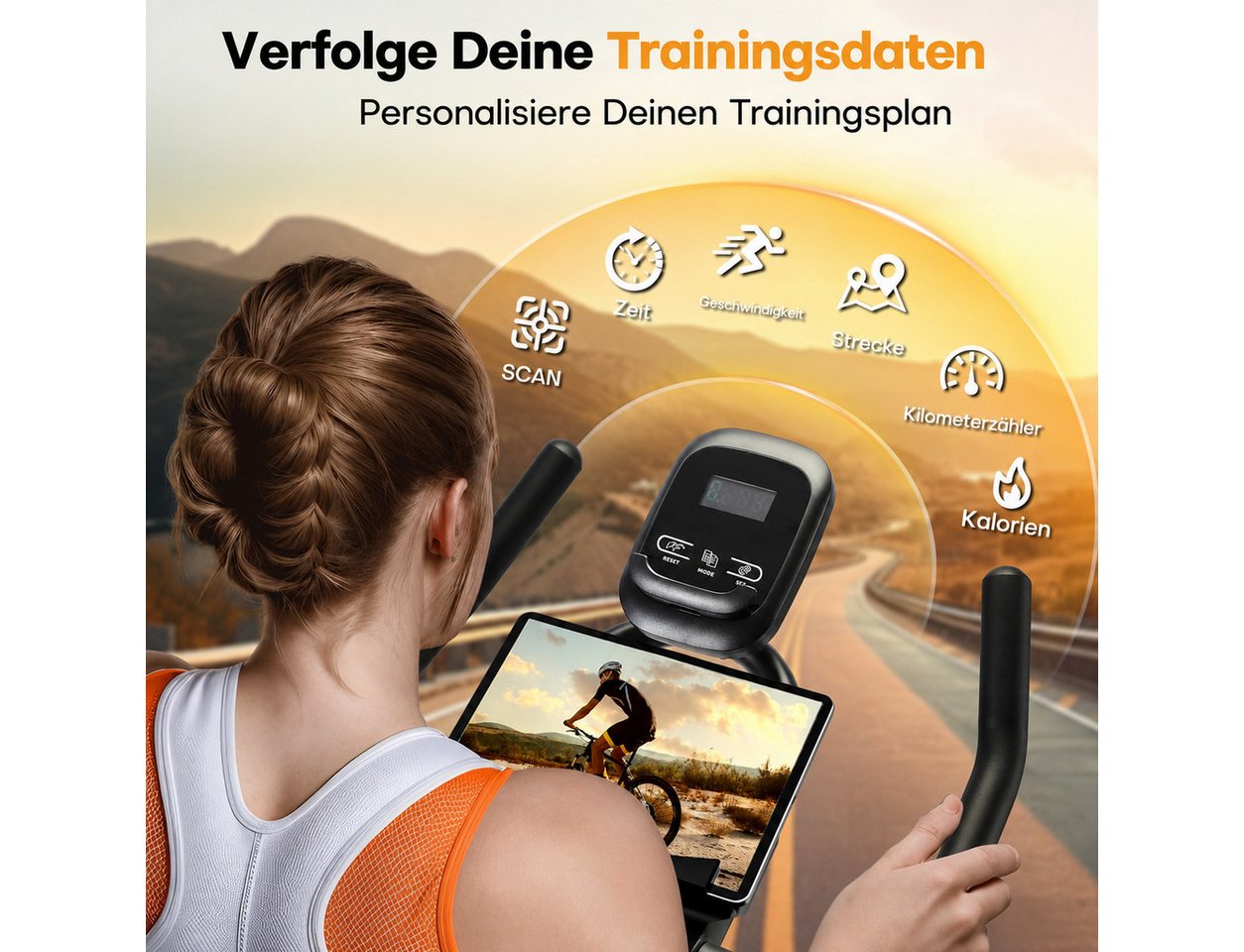 Wenoker Heimtrainer Magnetwiderstand Heimtrainer Fahrrad, LCD-Monitor&Flüsterleise (Spar-Set, 1x Anleitung, 1x Werkzeugset, 1x Heimtrainer), Magnetwiderstand, App-Anbindung, schweres Schwungrad, LCD-Monitor Bild 5