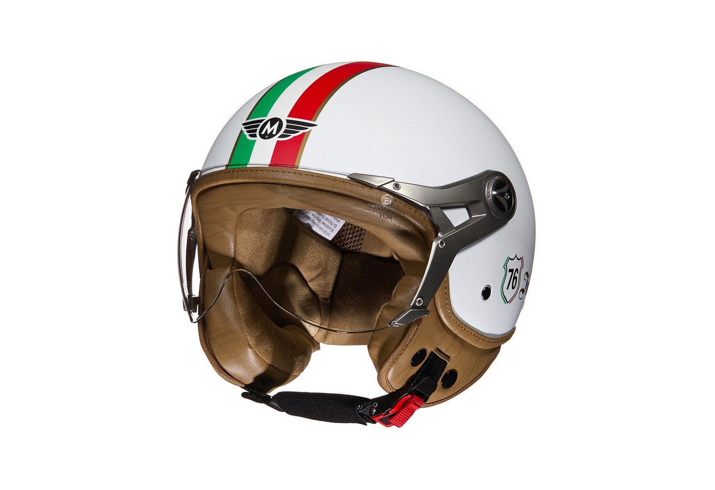 MOTO HELMETS Motorradhelm Integralhelm Motorrad Full Helm SP325 Imola Italia, Helm für Motorrad Roller Vespa, Schnellverschluss, Visier, nur 1050g