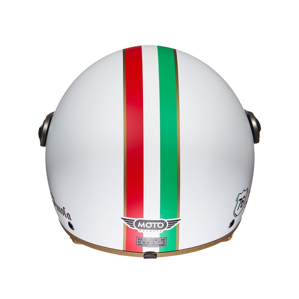 MOTO HELMETS Motorradhelm Integralhelm Motorrad Full Helm SP325 Imola Italia, Helm für Motorrad Roller Vespa, Schnellverschluss, Visier, nur 1050g Bild 3