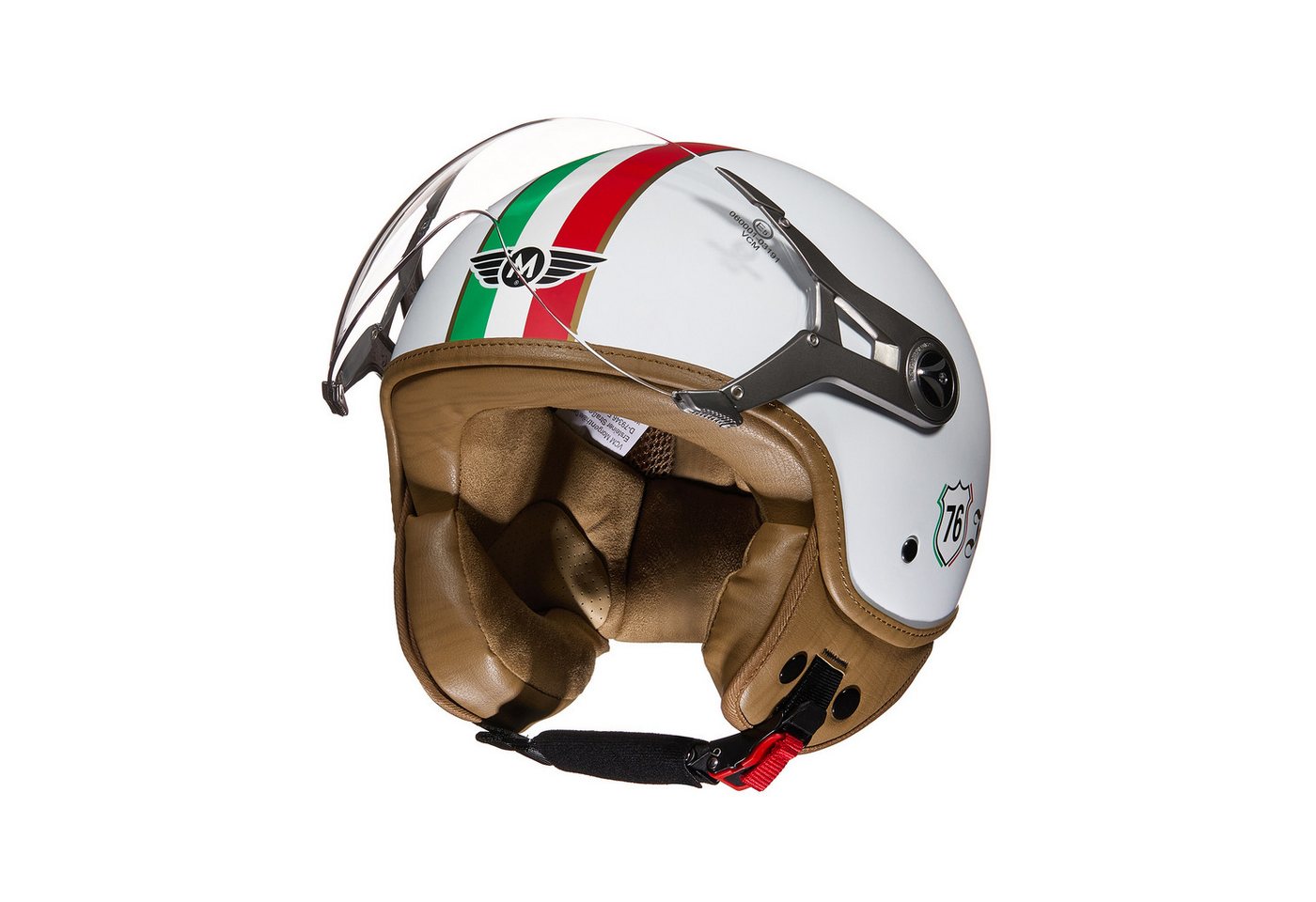 MOTO HELMETS Motorradhelm Integralhelm Motorrad Full Helm SP325 Imola Italia, Helm für Motorrad Roller Vespa, Schnellverschluss, Visier, nur 1050g Bild 4
