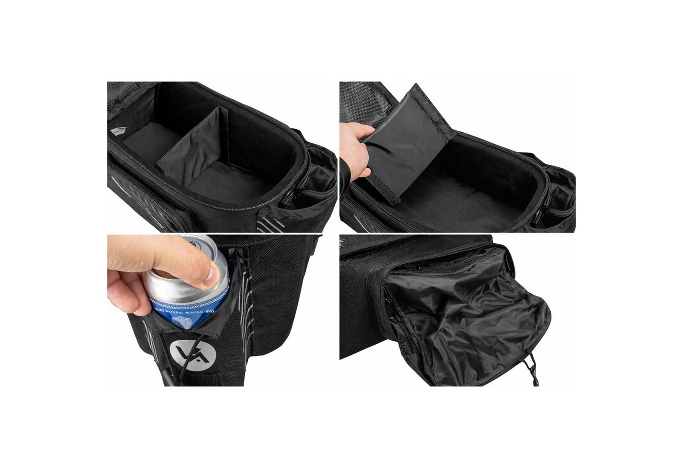 Vayox Fahrradtasche 12-Liter für den Gepäckträger wasserdicht, Reflektierende Elemente