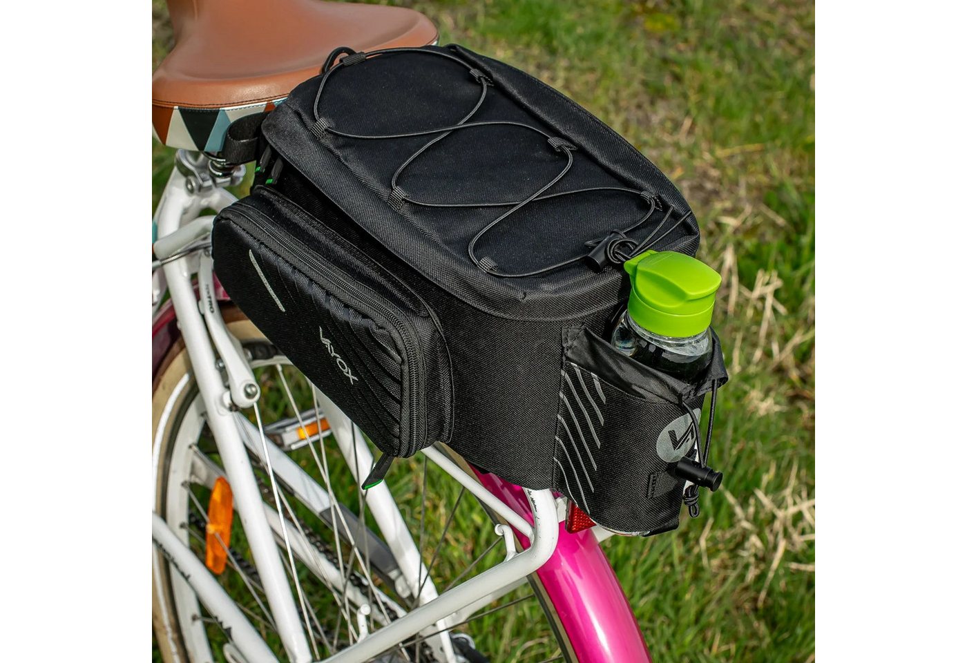 Vayox Fahrradtasche 12-Liter für den Gepäckträger wasserdicht, Reflektierende Elemente Bild 4