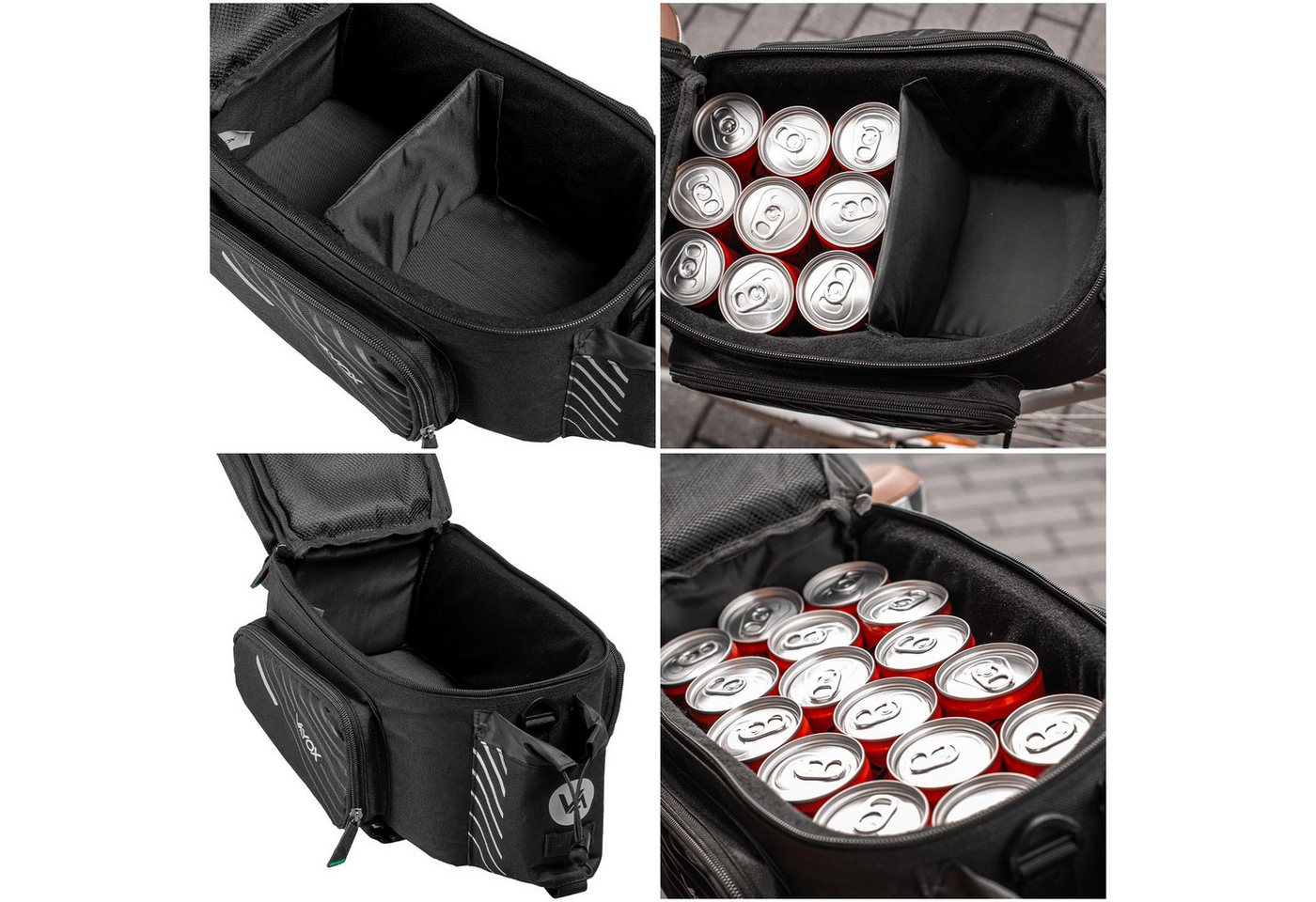 Vayox Fahrradtasche 12-Liter für den Gepäckträger wasserdicht, Reflektierende Elemente Bild 5