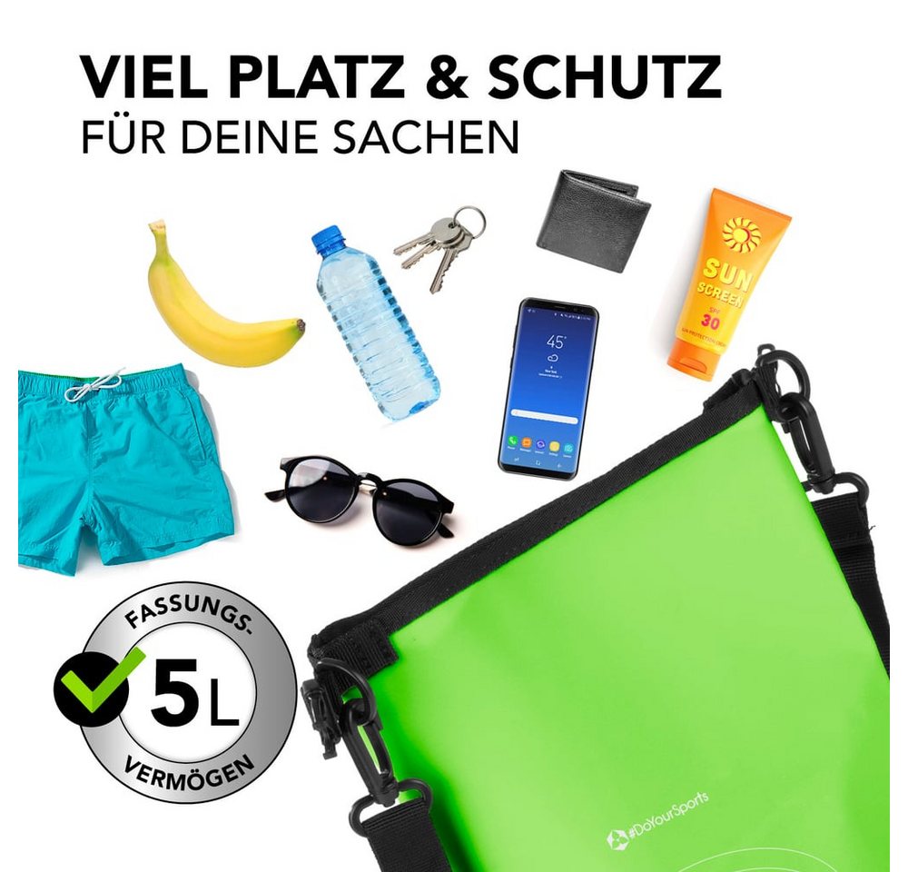 #DoYourSports Aufbewahrungstasche Dry Bag 5L, Outdoor Tasche Camping Angeln wasserdicht Hnady sicher aufbewahren