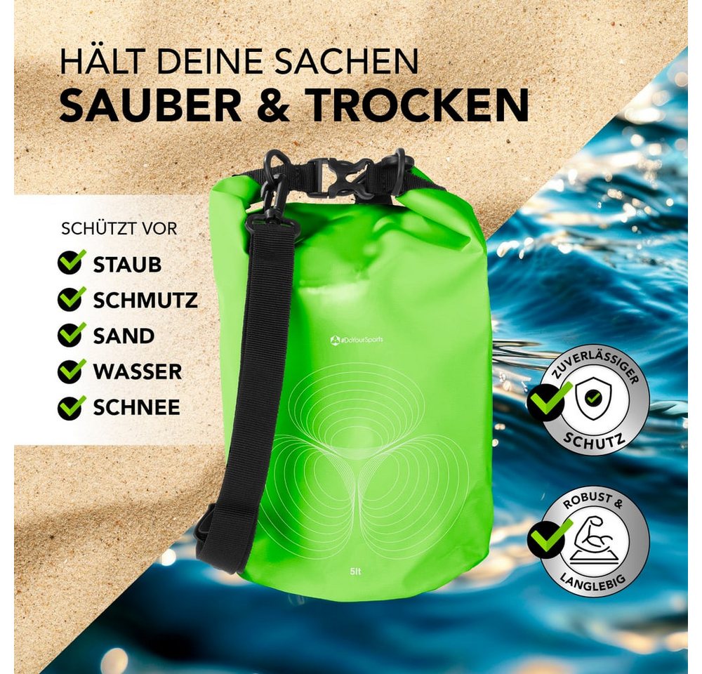 #DoYourSports Aufbewahrungstasche Dry Bag 5L, Outdoor Tasche Camping Angeln wasserdicht Hnady sicher aufbewahren Bild 2