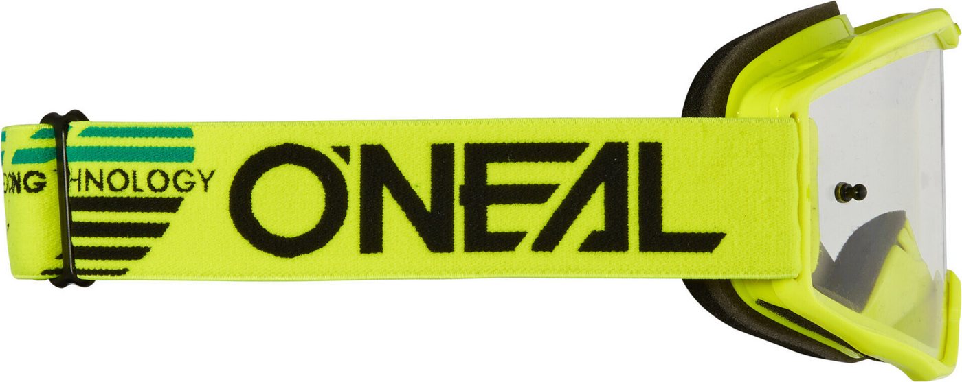 O’NEAL Motorradbrille B-10 Solid Clear Motocross Brille, Mit Band,Kratzfest,Verspiegelt Bild 2