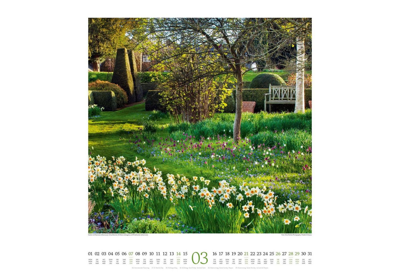 Ackermann Wandkalender Paradiesische Gärten Kalender 2027 Bild 3