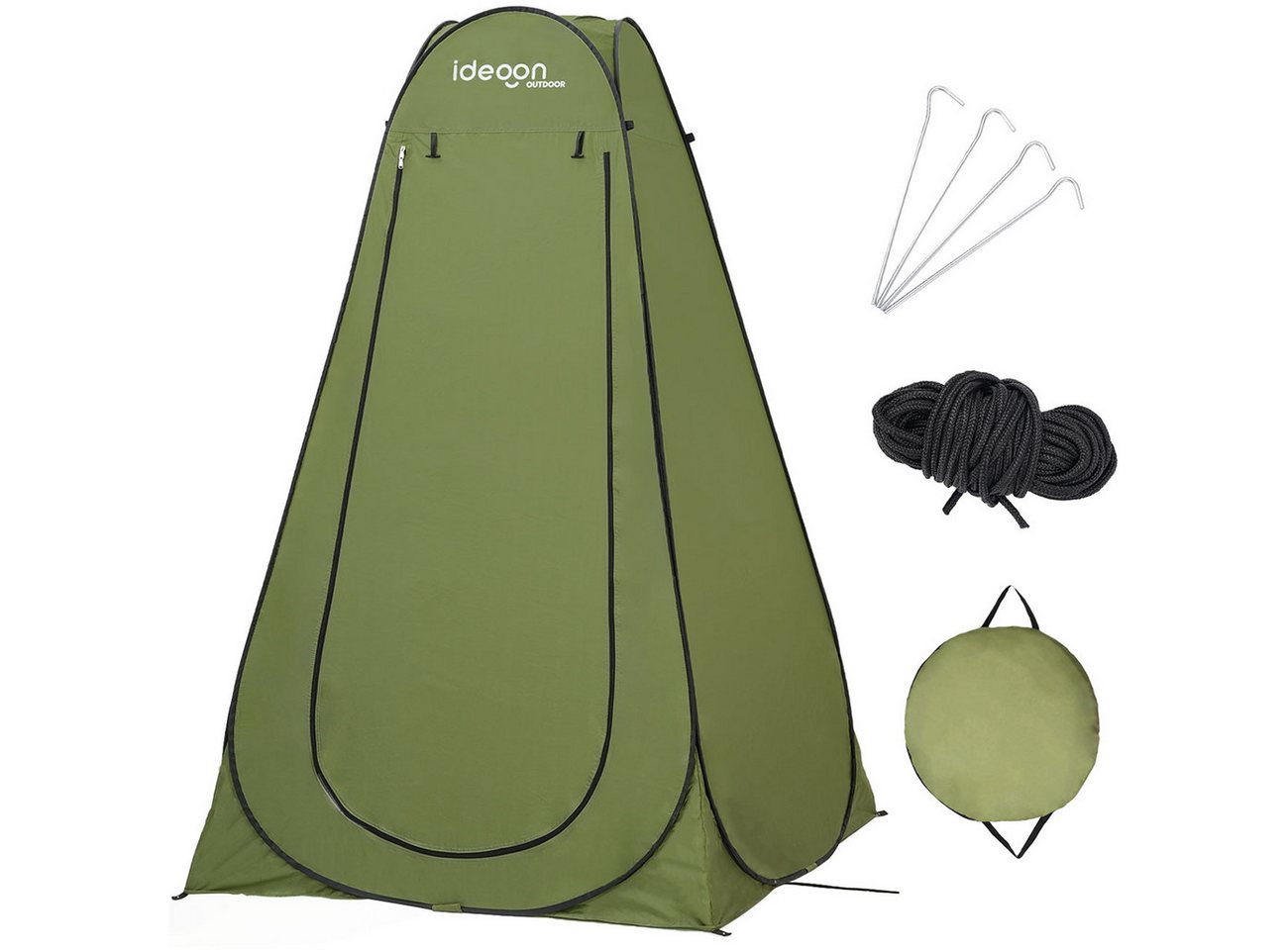 shop'n smile ideoon Wurfzelt Pop-Up Toilettenzelt Duschzelt & Umkleidezelt Sichtschutz Campingzelt, Personen: 1, 190x120x120 cm/Inkl. Zubehör & Tasche/Camping, Strand & Outdoor Bild 2