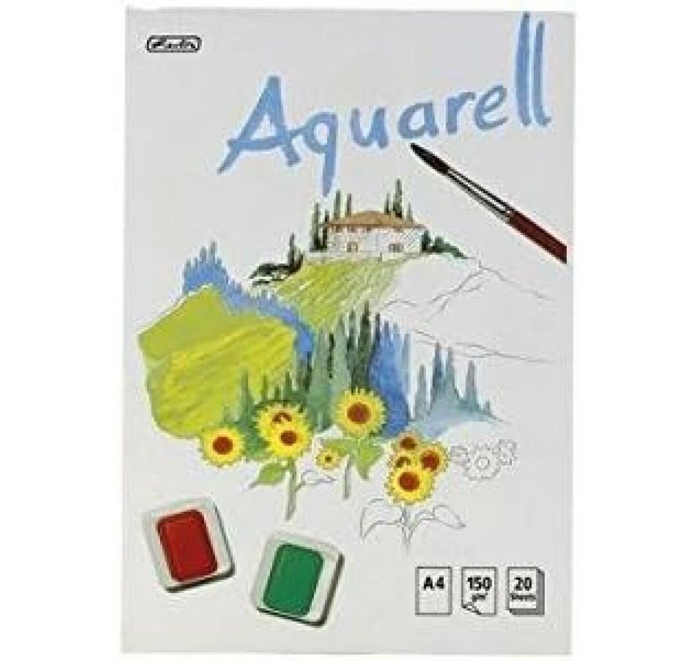 Herlitz Aquarellpapier Aquarellblock DIN A4