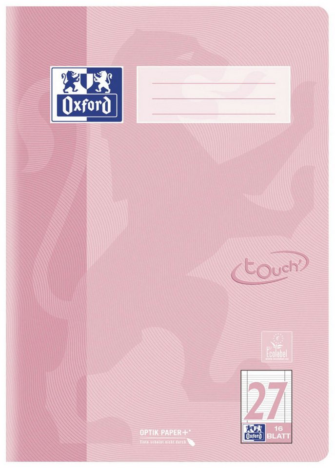 OXFORD Schulheft Oxford TOUCH Schulheft A4 liniert 16 Blatt
