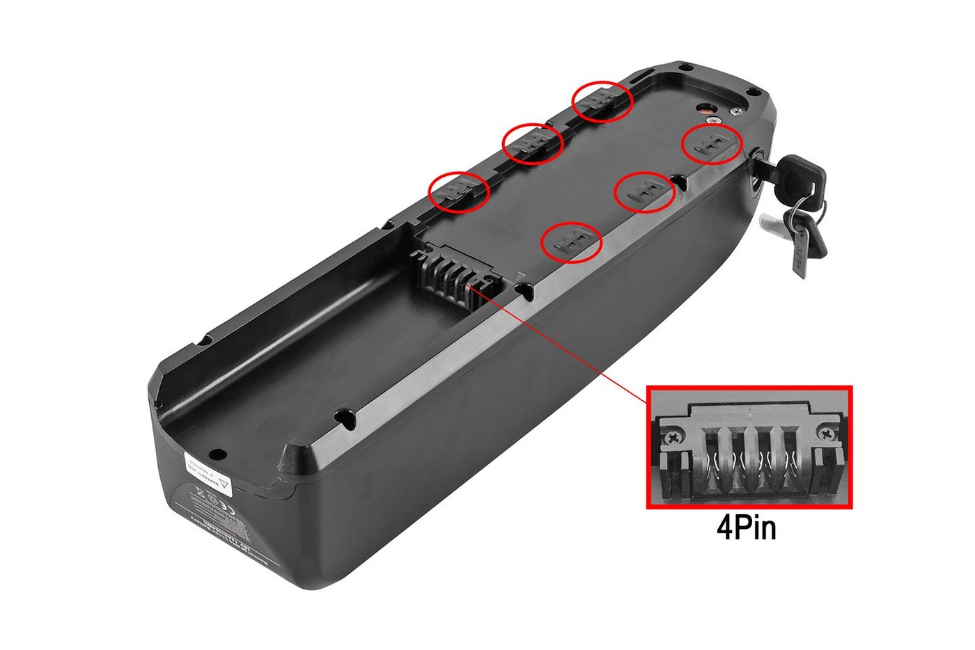 PowerSmart ZZ981004 E-Bike Akku Ersatz Downtube ZZ98 für BLAUPUNKT - 36V 14Ah (504Wh) - ZZ981004 - baugleich Prophete Art.-Nr. 326 Li-ion 14000 mAh (36 V) Bild 5