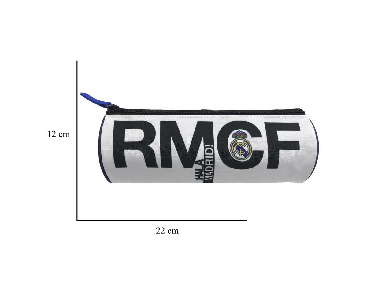 Real Madrid Federmäppchen Real Madrid Federmäppchen 22x12cm rundes Mäppchen mit Reißverschluss