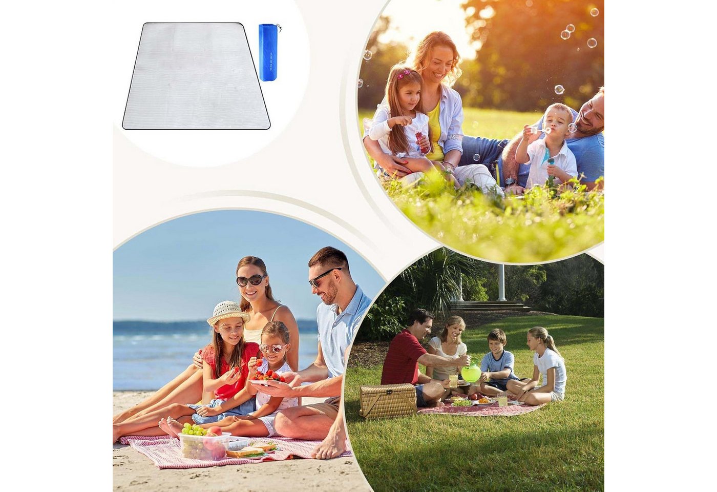 FELIXLEO Isomatte Alufolie Isoliermatte Wasserdichte Campingmatte, (1-tlg) Bild 2