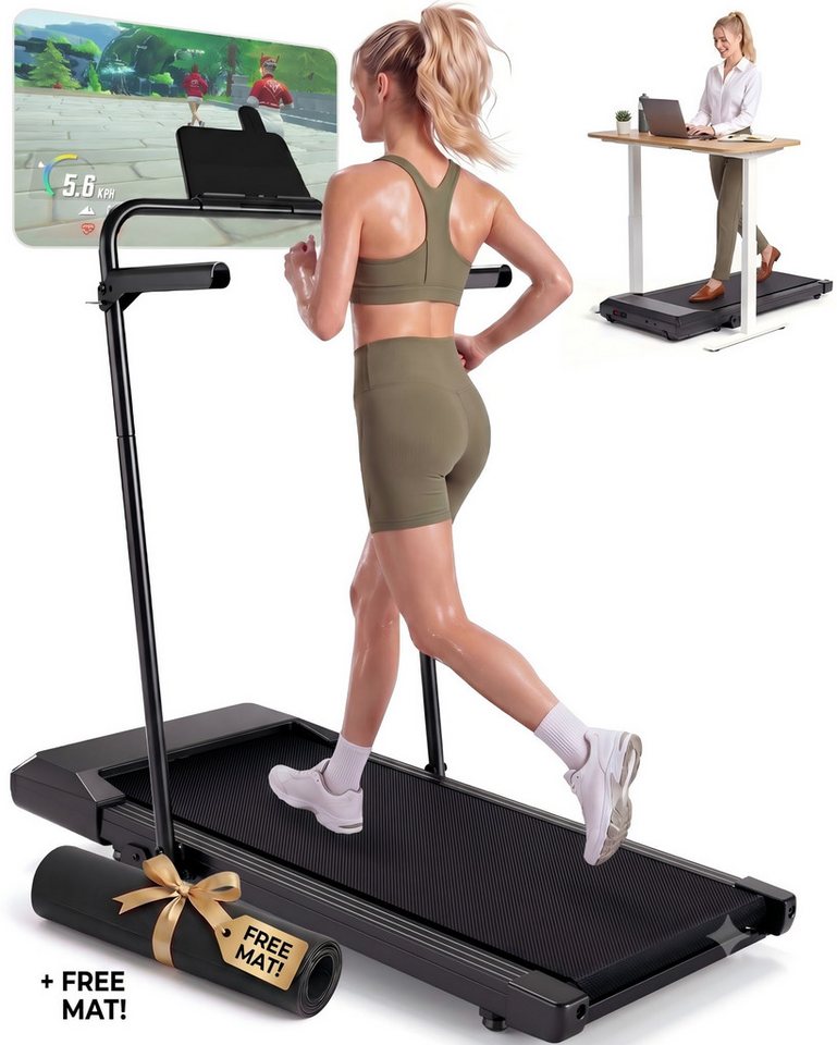 DEERRUN Laufband DeerRun Walking Pad mit 6% Steigung Laufband mit App bis 136 kg Bild 5