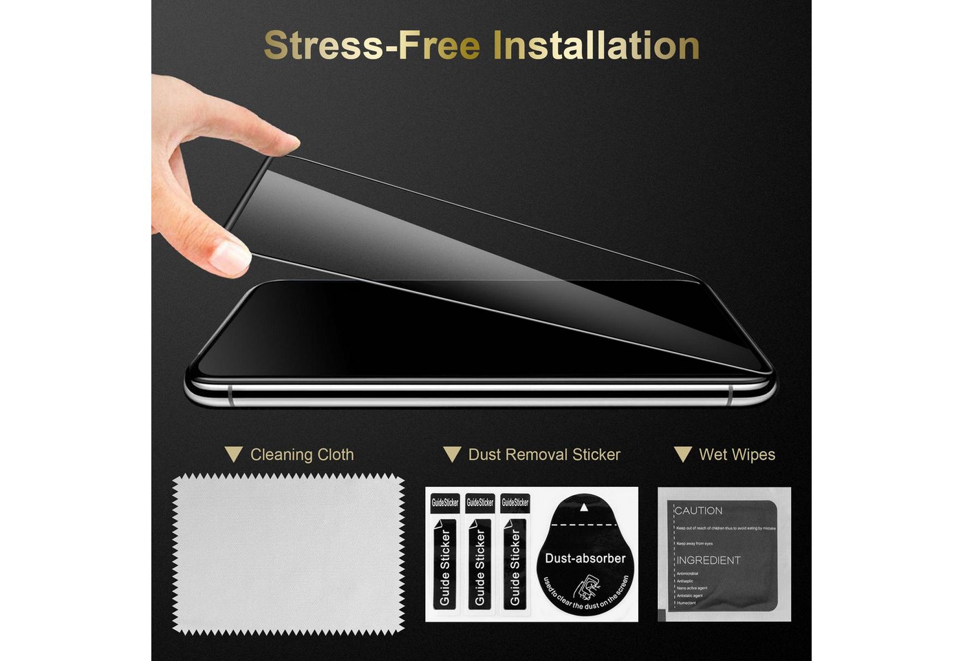 Cadorabo Schutzfolie für Samsung Galaxy A52 (4G / 5G) / A52s Schutzfolie, (3-St), 3x Schutzglas Panzer Folie (Tempered) Display Schutzfolie 3D Touch Bild 3
