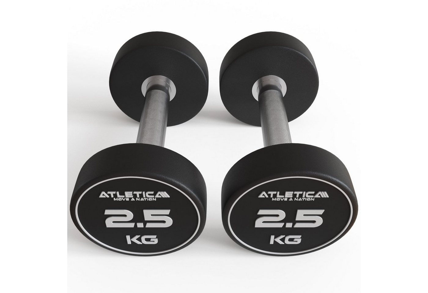 ATLETICA Kurzhantel Polyurethan Rundhanteln Paar, 2,5 kg - 40 kg, Extrem robust Bild 2