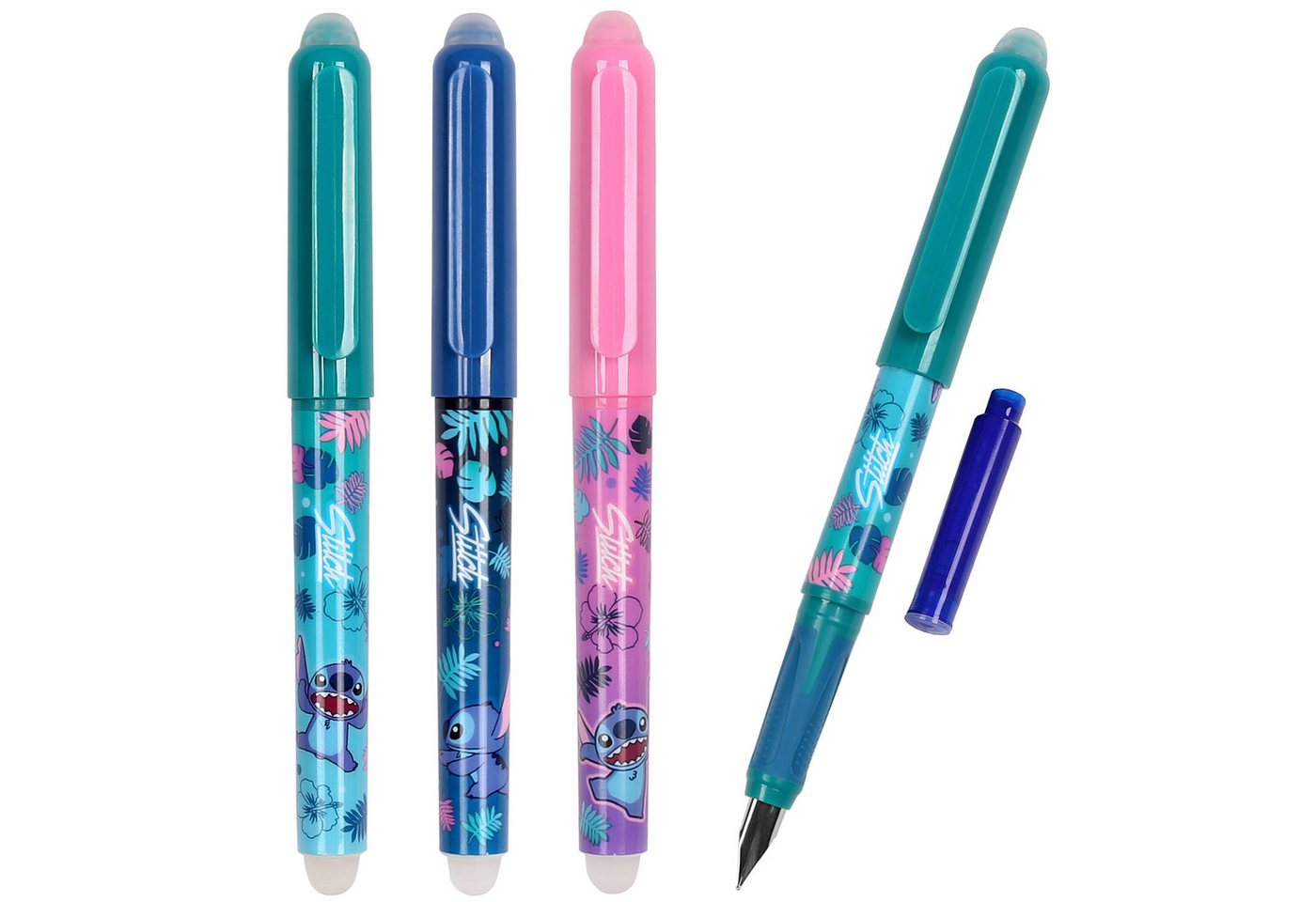 Disney Kugelschreiber DISNEY Stitch Radierbarer Stift, Kugelschreiber, blaue Tinte, löschbar