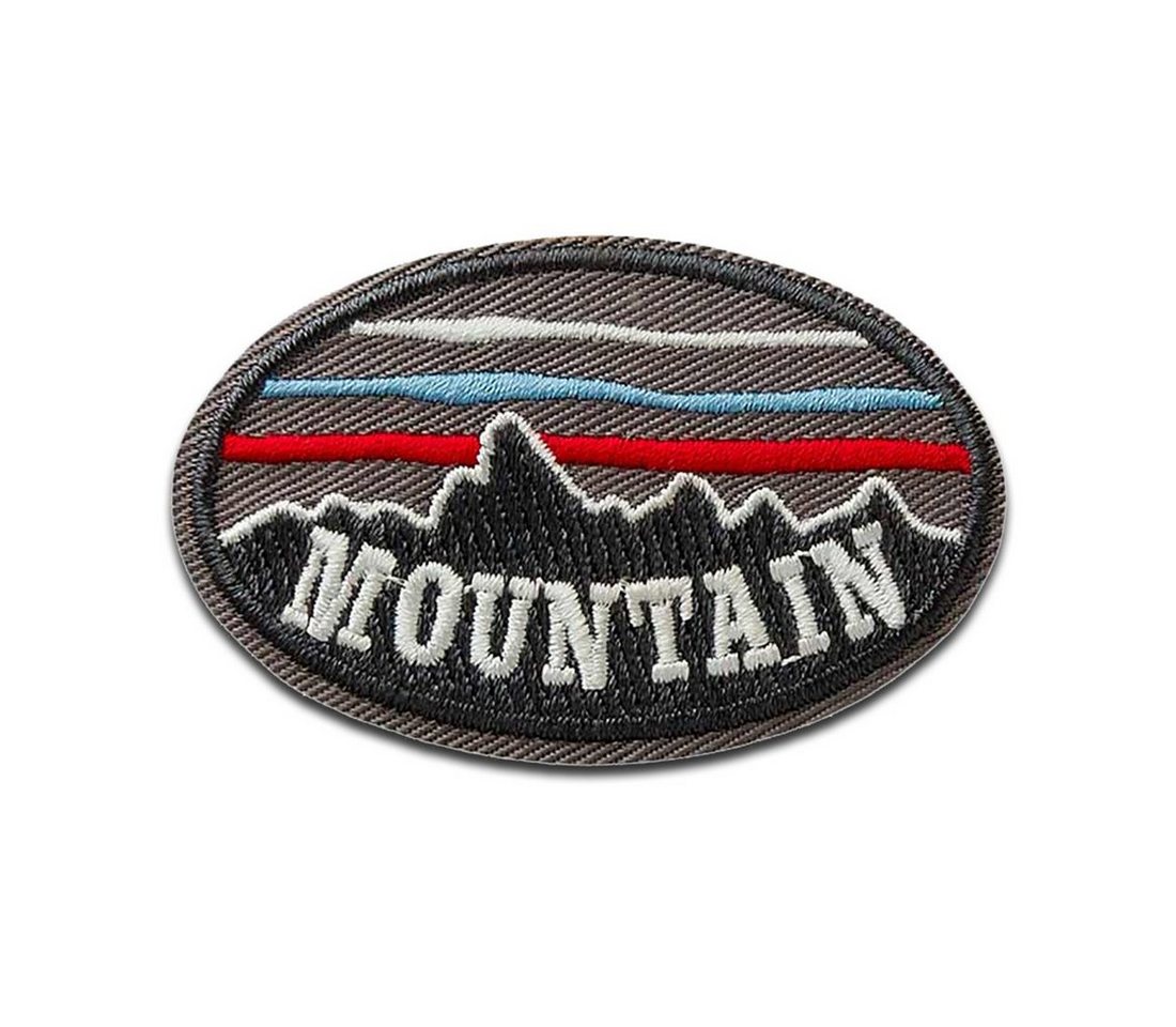 Mono-Quick Aufnäher Bügelbild, Aufbügler, Applikationen, Patches, Flicken, zum aufbügeln, Polyester, Mountain Berge Gebirge - Größe: 5,4 x 3,5 cm Bild 3