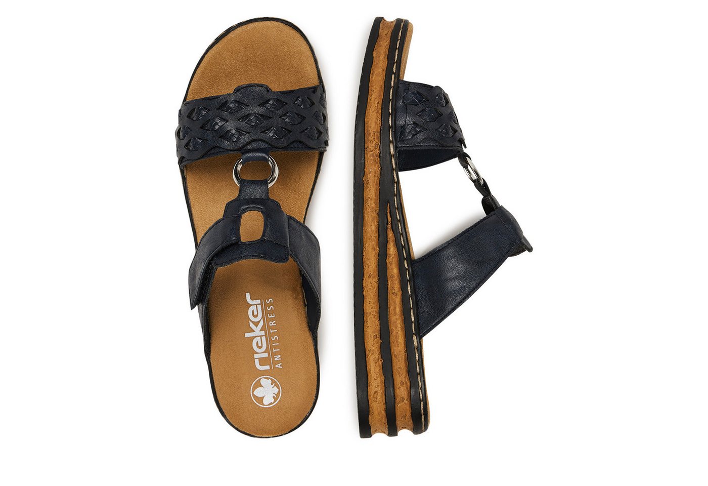 Rieker Rieker Damen-Flip-Flops, Marineblau, 629K9-14 Badepantolette Bild 3